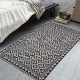 Diamond Style - Bottle Green & White (4ft x 6Ft)